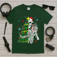 Sorta Merry Sorta Scary Skeleton Xmas Tree Christmas Funny  T-Shirt