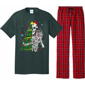 Sorta Merry Sorta Scary Skeleton Xmas Tree Christmas Funny  Pajama Set