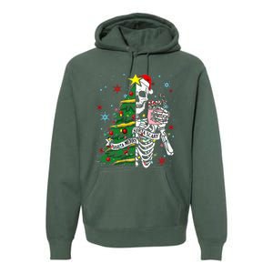 Sorta Merry Sorta Scary Skeleton Xmas Tree Christmas Funny  Premium Hoodie