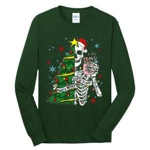 Sorta Merry Sorta Scary Skeleton Xmas Tree Christmas Funny  Tall Long Sleeve T-Shirt