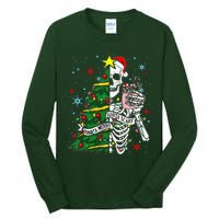 Sorta Merry Sorta Scary Skeleton Xmas Tree Christmas Funny  Tall Long Sleeve T-Shirt