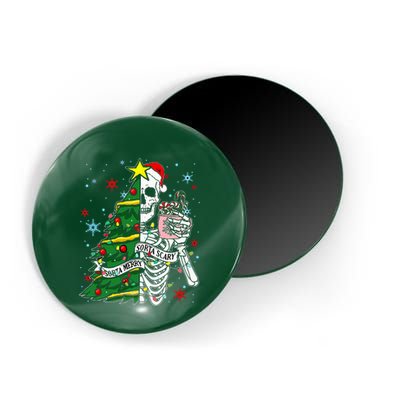 Sorta Merry Sorta Scary Skeleton Xmas Tree Christmas Funny  Magnet