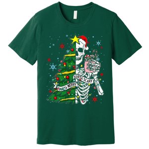 Sorta Merry Sorta Scary Skeleton Xmas Tree Christmas Funny  Premium T-Shirt