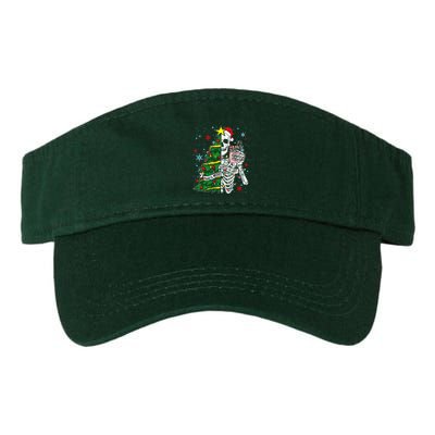 Sorta Merry Sorta Scary Skeleton Xmas Tree Christmas Funny  Visor