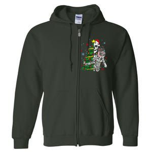 Sorta Merry Sorta Scary Skeleton Xmas Tree Christmas Funny  Full Zip Hoodie