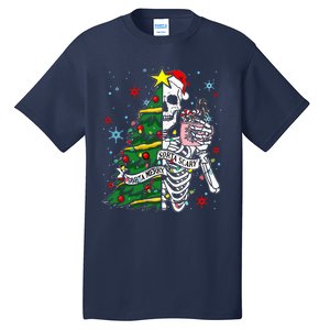 Sorta Merry Sorta Scary Skeleton Xmas Tree Christmas Funny  Tall T-Shirt