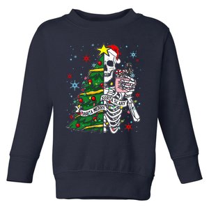 Sorta Merry Sorta Scary Skeleton Xmas Tree Christmas Funny  Toddler Sweatshirt