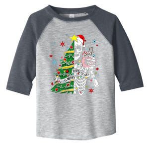 Sorta Merry Sorta Scary Skeleton Xmas Tree Christmas Funny  Toddler Fine Jersey T-Shirt