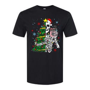 Sorta Merry Sorta Scary Skeleton Xmas Tree Christmas Funny  Softstyle CVC T-Shirt