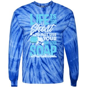 Soap Making Soap Maker Funny Quote Gift Tie-Dye Long Sleeve Shirt