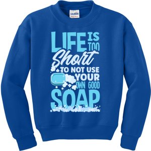 Soap Making Soap Maker Funny Quote Gift Kids Sweatshirt