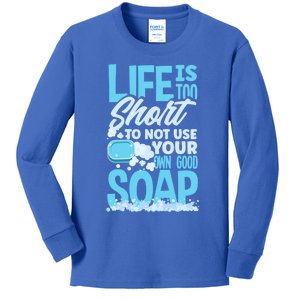 Soap Making Soap Maker Funny Quote Gift Kids Long Sleeve Shirt