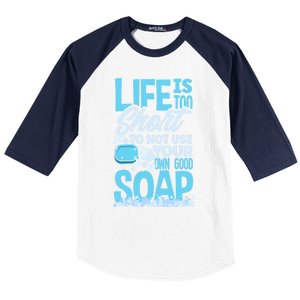 Soap Making Soap Maker Funny Quote Gift Baseball Sleeve Shirt