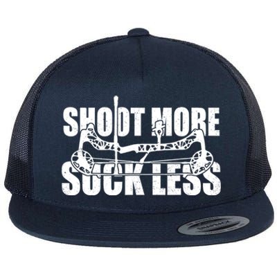 Shoot More Suck Less Funny Hunting Lovers Flat Bill Trucker Hat