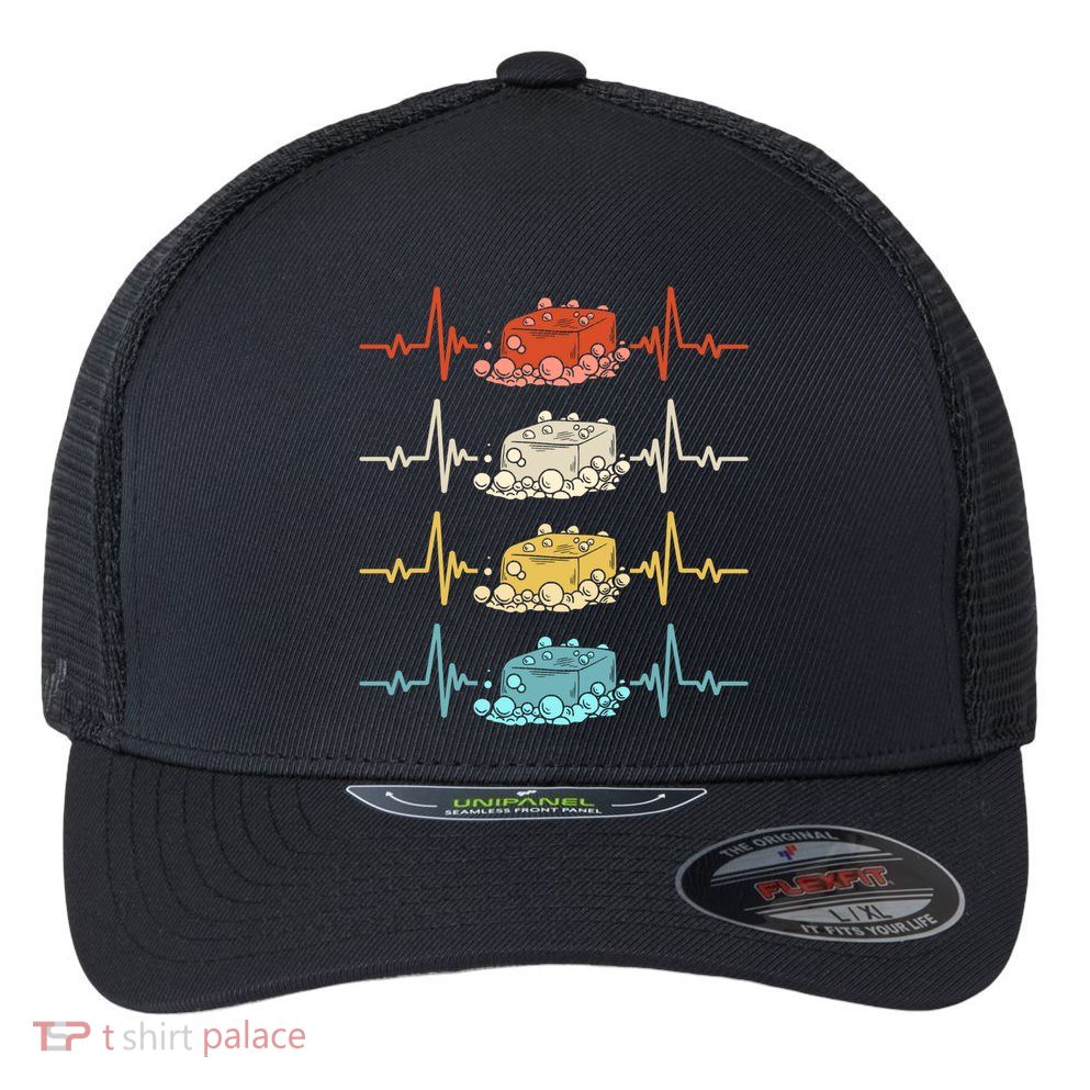 Soap Making Soap Maker Heartbeat Gift Flexfit Unipanel Trucker Cap