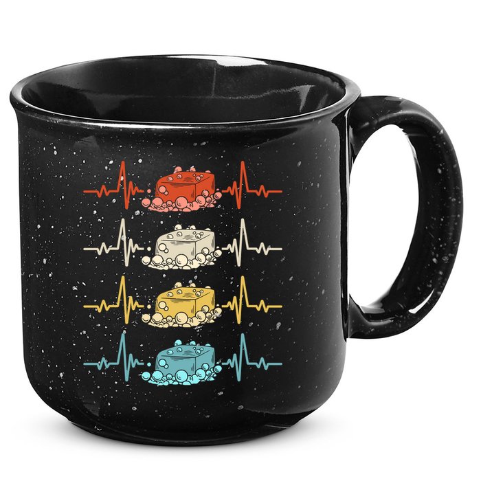 Soap Making Soap Maker Heartbeat Gift 15oz Campfire Ceramic Mug