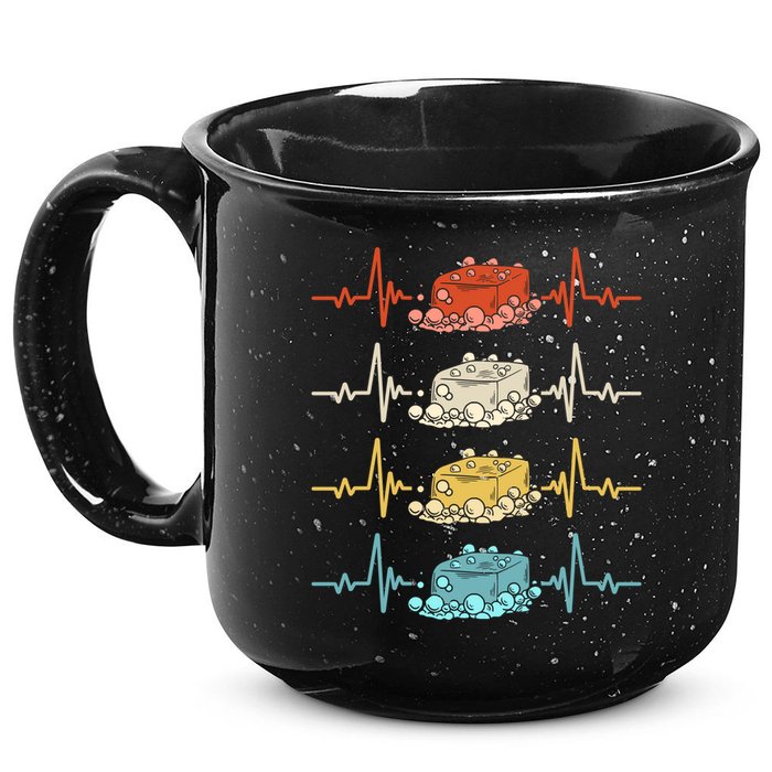 Soap Making Soap Maker Heartbeat Gift 15oz Campfire Ceramic Mug