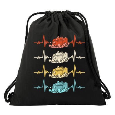 Soap Making Soap Maker Heartbeat Gift Drawstring Bag