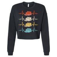Soap Making Soap Maker Heartbeat Gift Cropped Pullover Crew