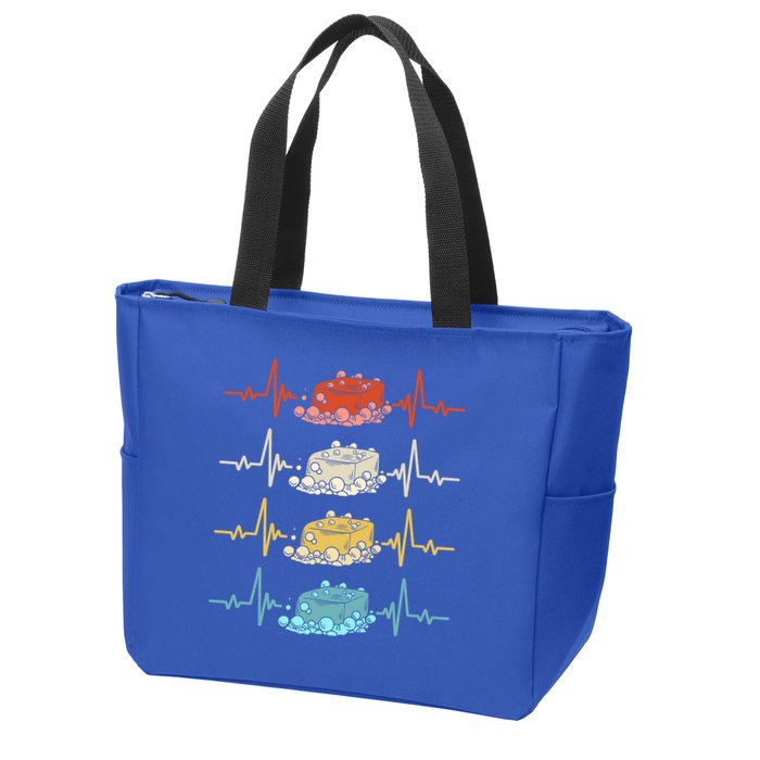 Soap Making Soap Maker Heartbeat Gift Zip Tote Bag