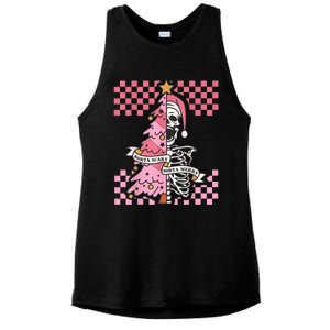 Sorta Merry Sorta Scary Spooky Christmas Goth Skull Xmas Ladies PosiCharge Tri-Blend Wicking Tank