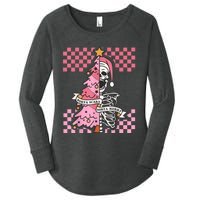 Sorta Merry Sorta Scary Spooky Christmas Goth Skull Xmas Women's Perfect Tri Tunic Long Sleeve Shirt