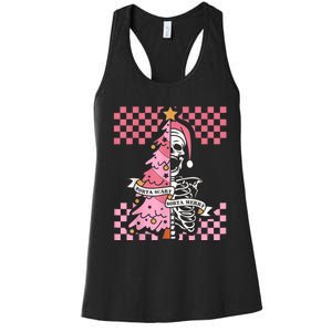 Sorta Merry Sorta Scary Spooky Christmas Goth Skull Xmas Women's Racerback Tank