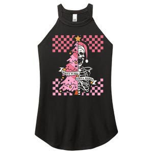 Sorta Merry Sorta Scary Spooky Christmas Goth Skull Xmas Women's Perfect Tri Rocker Tank