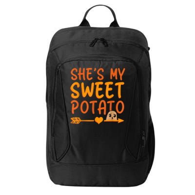 Shes My Sweet Potato I Yam Set Thanksgiving Couples Matching City Backpack