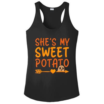 Shes My Sweet Potato I Yam Set Thanksgiving Couples Matching Ladies PosiCharge Competitor Racerback Tank