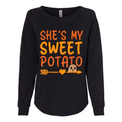 Shes My Sweet Potato I Yam Set Thanksgiving Couples Matching Womens California Wash Sweatshirt