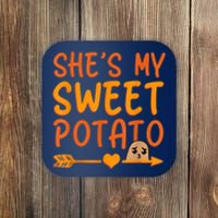 Shes My Sweet Potato I Yam Set Thanksgiving Couples Matching Coaster