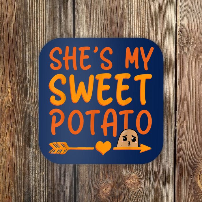 Shes My Sweet Potato I Yam Set Thanksgiving Couples Matching Coaster