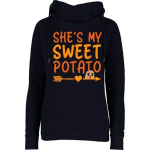 Shes My Sweet Potato I Yam Set Thanksgiving Couples Matching Womens Funnel Neck Pullover Hood