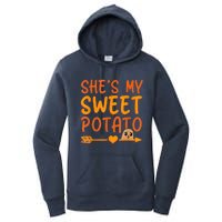 Shes My Sweet Potato I Yam Set Thanksgiving Couples Matching Women's Pullover Hoodie