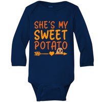 Shes My Sweet Potato I Yam Set Thanksgiving Couples Matching Baby Long Sleeve Bodysuit