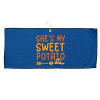 Shes My Sweet Potato I Yam Set Thanksgiving Couples Matching Large Microfiber Waffle Golf Towel