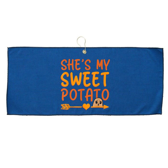 Shes My Sweet Potato I Yam Set Thanksgiving Couples Matching Large Microfiber Waffle Golf Towel