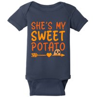 Shes My Sweet Potato I Yam Set Thanksgiving Couples Matching Baby Bodysuit