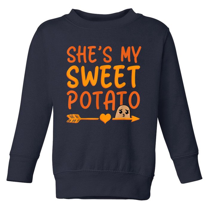 Shes My Sweet Potato I Yam Set Thanksgiving Couples Matching Toddler Sweatshirt