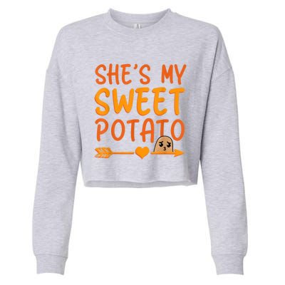 Shes My Sweet Potato I Yam Set Thanksgiving Couples Matching Cropped Pullover Crew