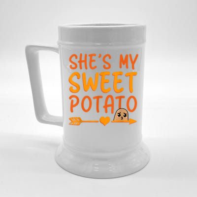 Shes My Sweet Potato I Yam Set Thanksgiving Couples Matching Beer Stein