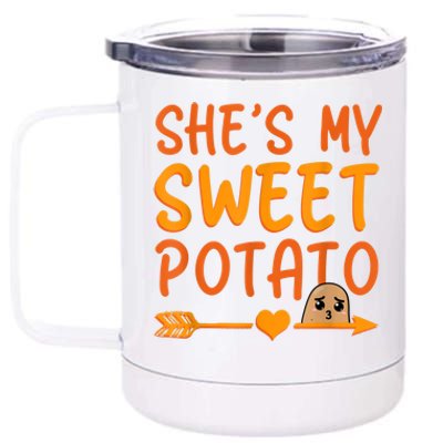 Shes My Sweet Potato I Yam Set Thanksgiving Couples Matching 12 oz Stainless Steel Tumbler Cup