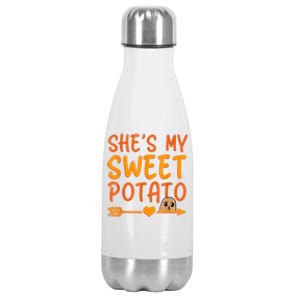 Shes My Sweet Potato I Yam Set Thanksgiving Couples Matching Stainless Steel Insulated Water Bottle