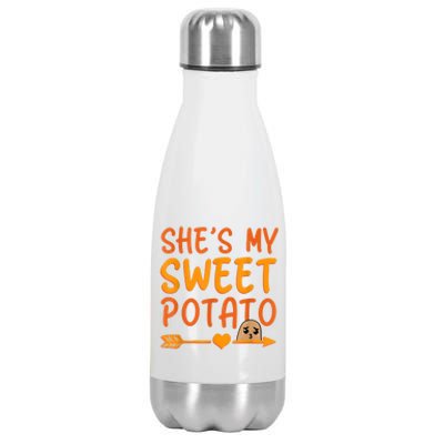 Shes My Sweet Potato I Yam Set Thanksgiving Couples Matching Stainless Steel Insulated Water Bottle