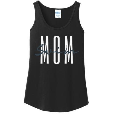 Swim Mom Swim Mama Swim Team Swimmers Mother Ladies Essential Tank