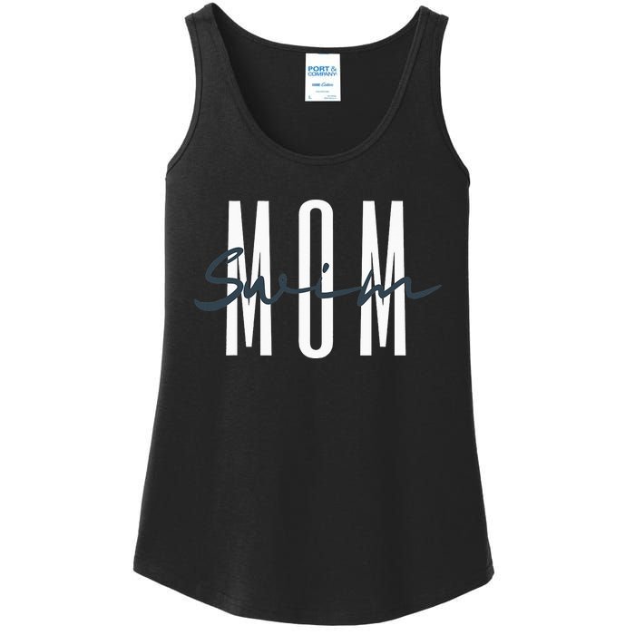 Swim Mom Swim Mama Swim Team Swimmers Mother Ladies Essential Tank