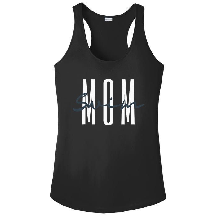 Swim Mom Swim Mama Swim Team Swimmers Mother Ladies PosiCharge Competitor Racerback Tank