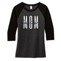 Swim Mom Swim Mama Swim Team Swimmers Mother Women's Tri-Blend 3/4-Sleeve Raglan Shirt