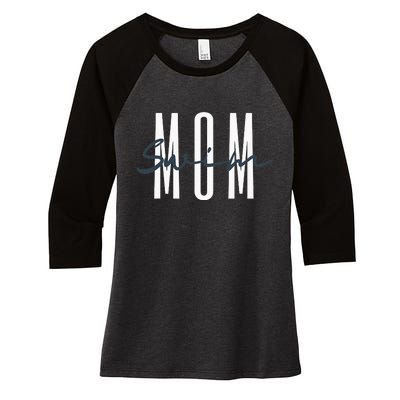 Swim Mom Swim Mama Swim Team Swimmers Mother Women's Tri-Blend 3/4-Sleeve Raglan Shirt